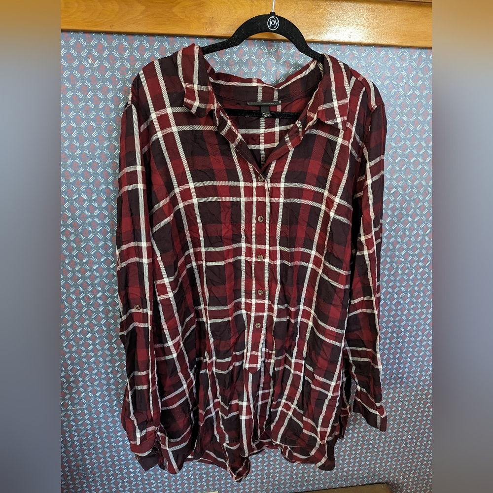 Lane Bryant Plaid Tunic Shirt